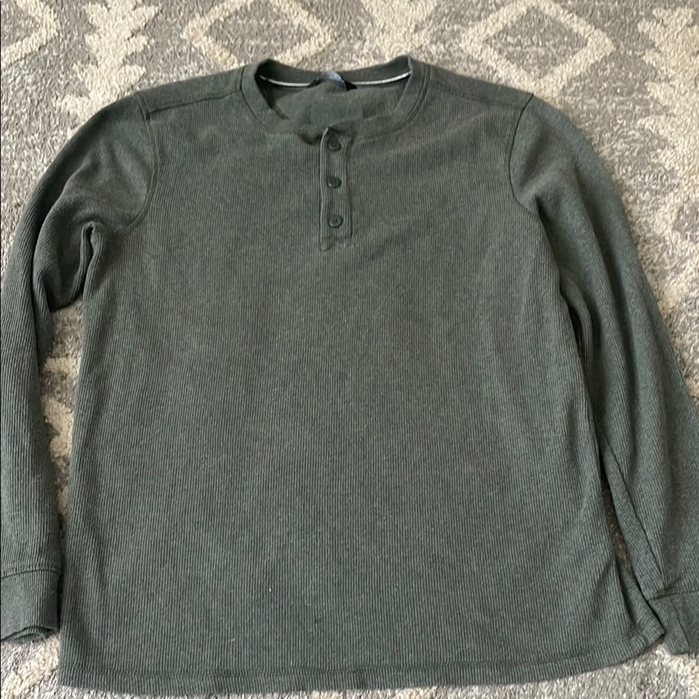 Men's Green Henley Shirt